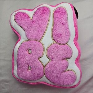 FAO Schwarz Rock & Glam VIBE Retro 10" Pink Plush Pillow New